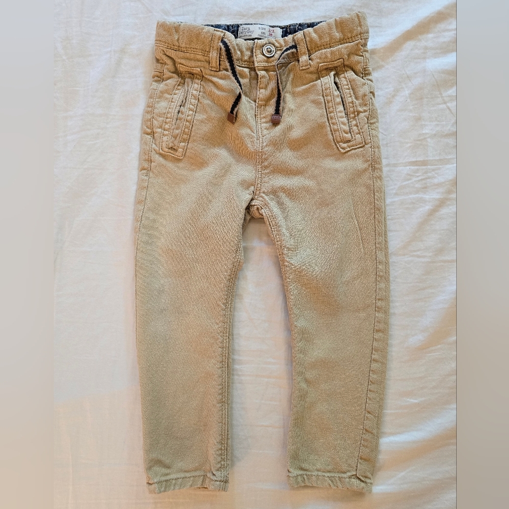 Zara Kids Tan Khaki Linen Pants Sz. 2/3